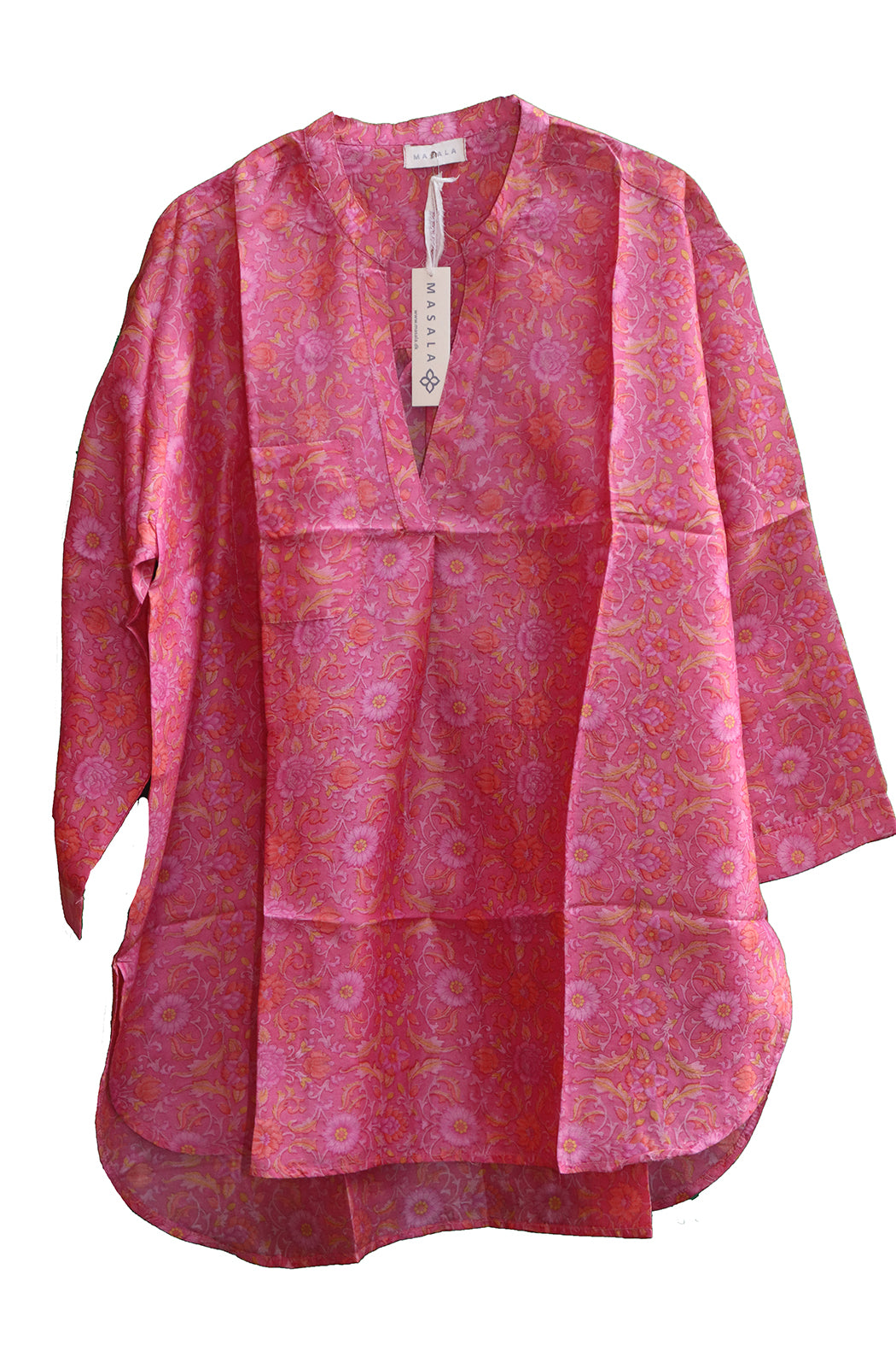 Bara vintage sari silke skjorte