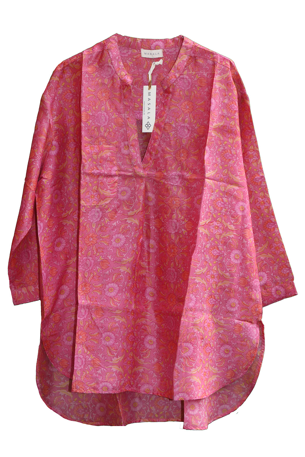 Bara vintage sari silke skjorte