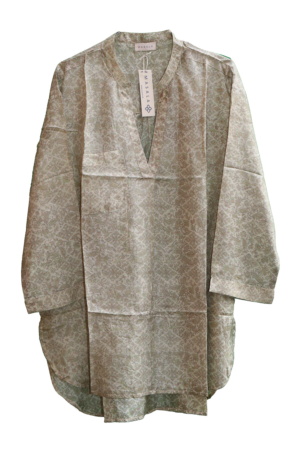 Bara vintage sari silke skjorte