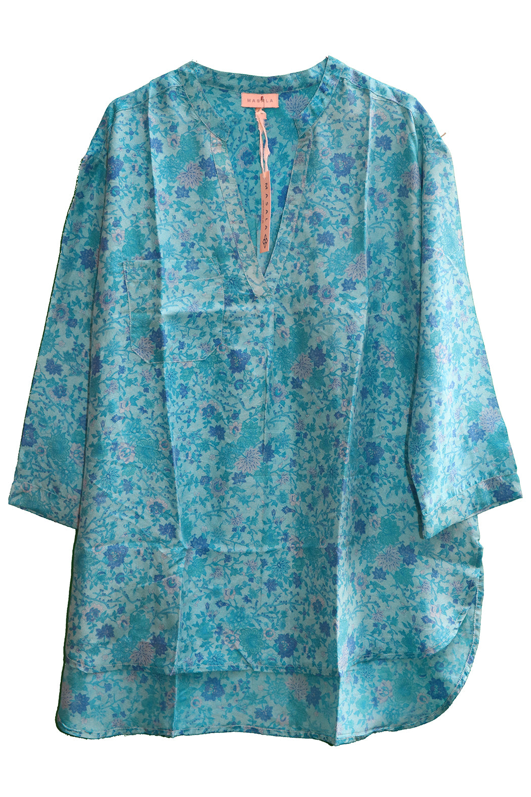 Bara vintage sari silke skjorte