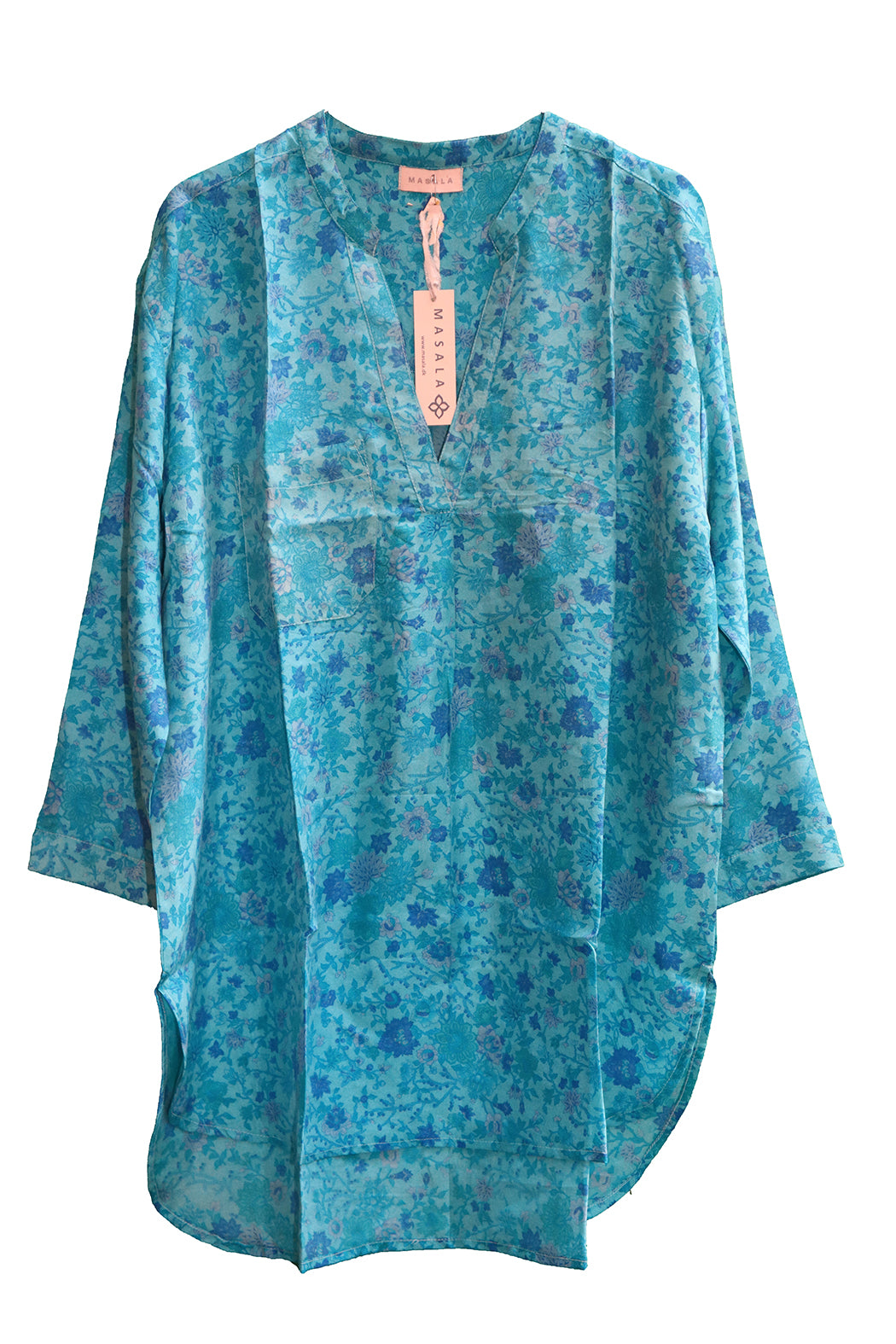 Bara vintage sari silke skjorte