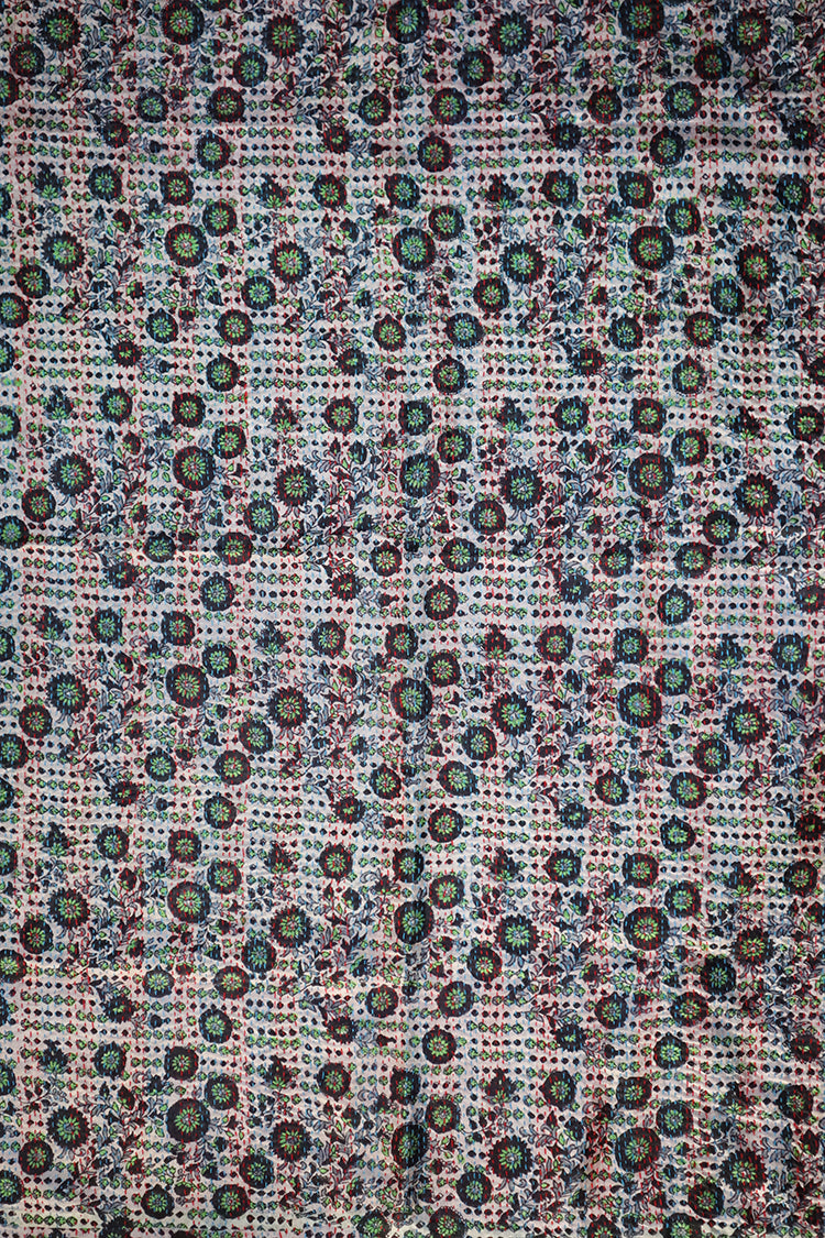 Sari kantha silke tørklæde 85*190 cm