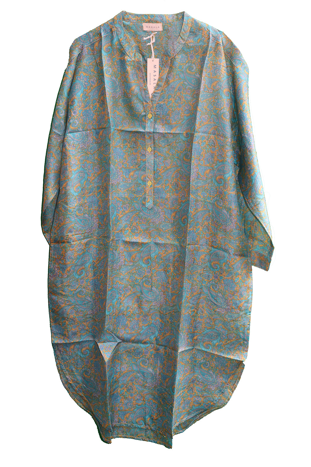 Bondi vintage sari silke skjorte