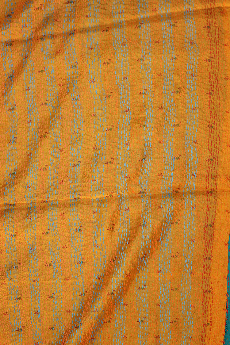Sari kantha silke tørklæde 40*190 cm