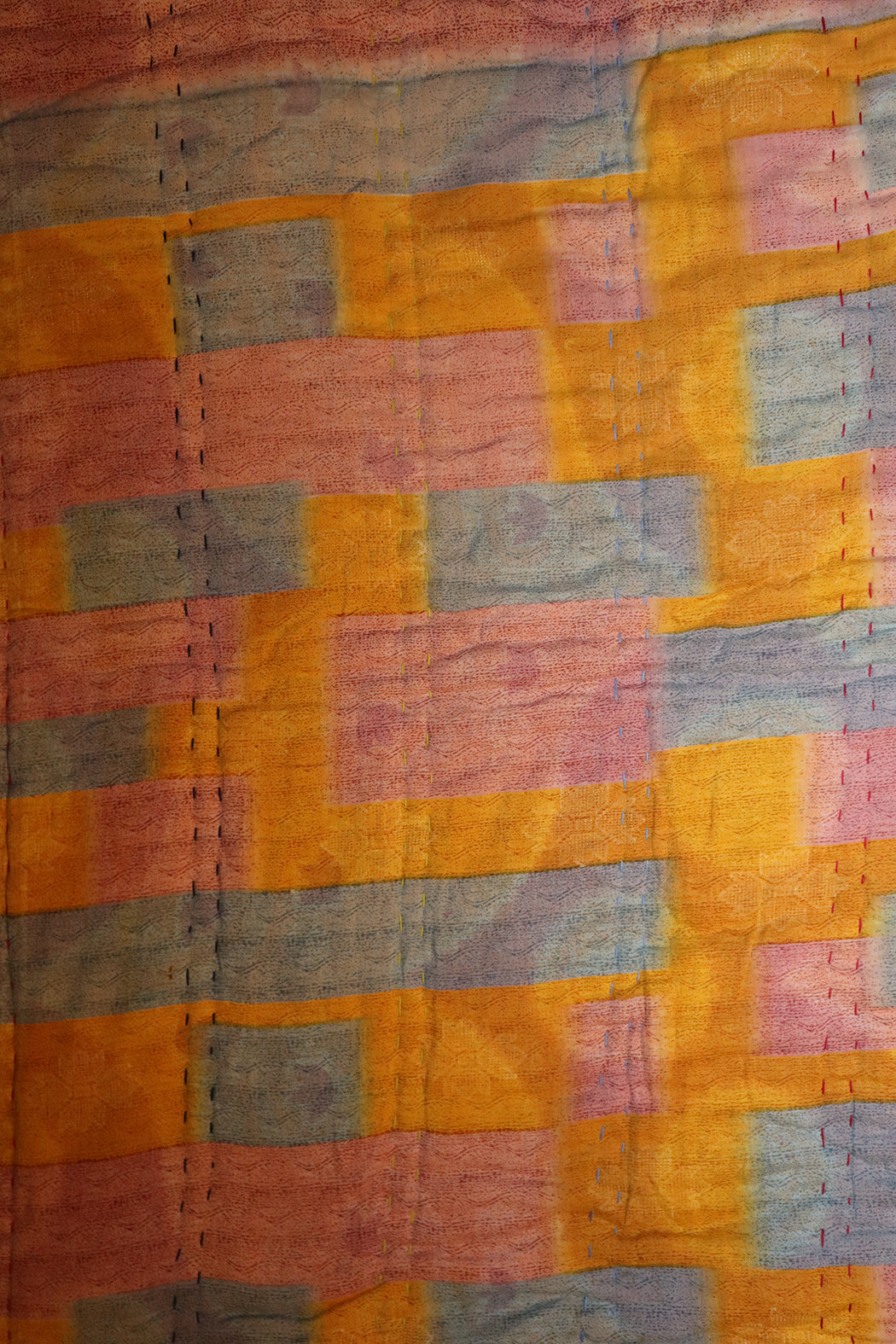 Vintage sari quilt, cotton 140x100 cm