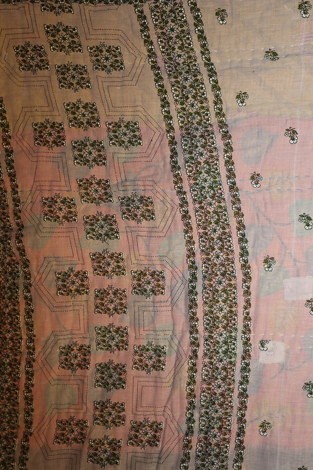 Vintage sari quilt , bomuld 140x100 cm