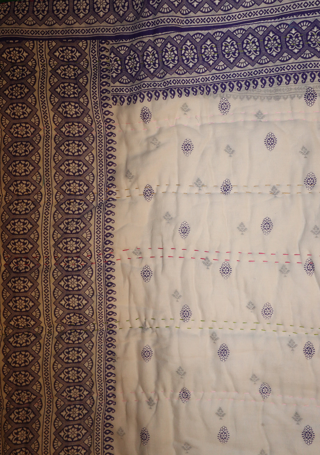 Vintage sari quilt , bomuld 140x100 cm