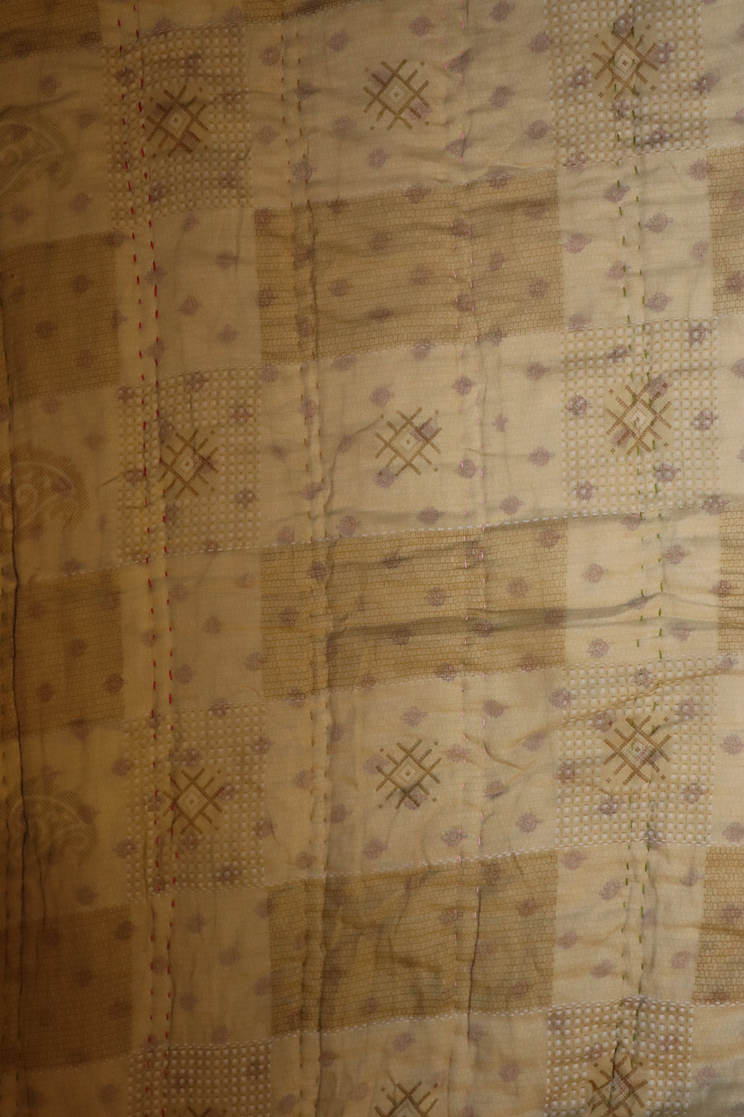 Vintage sari quilt , bomuld 140x100 cm
