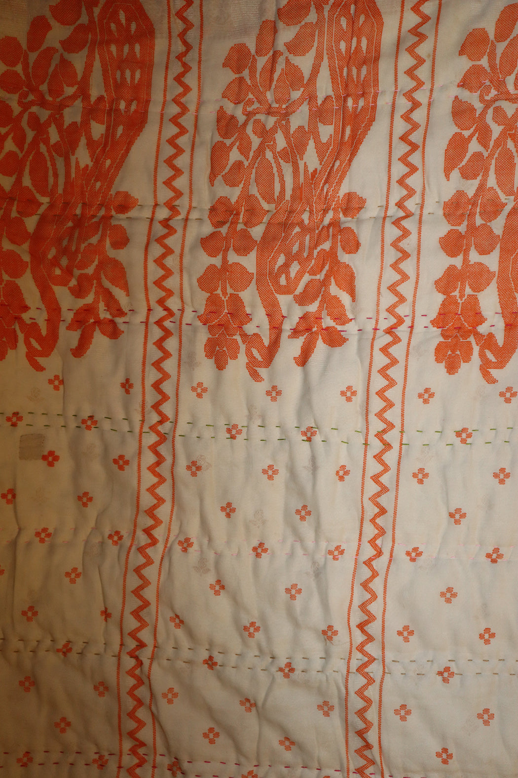 Vintage sari quilt, cotton 140x100 cm