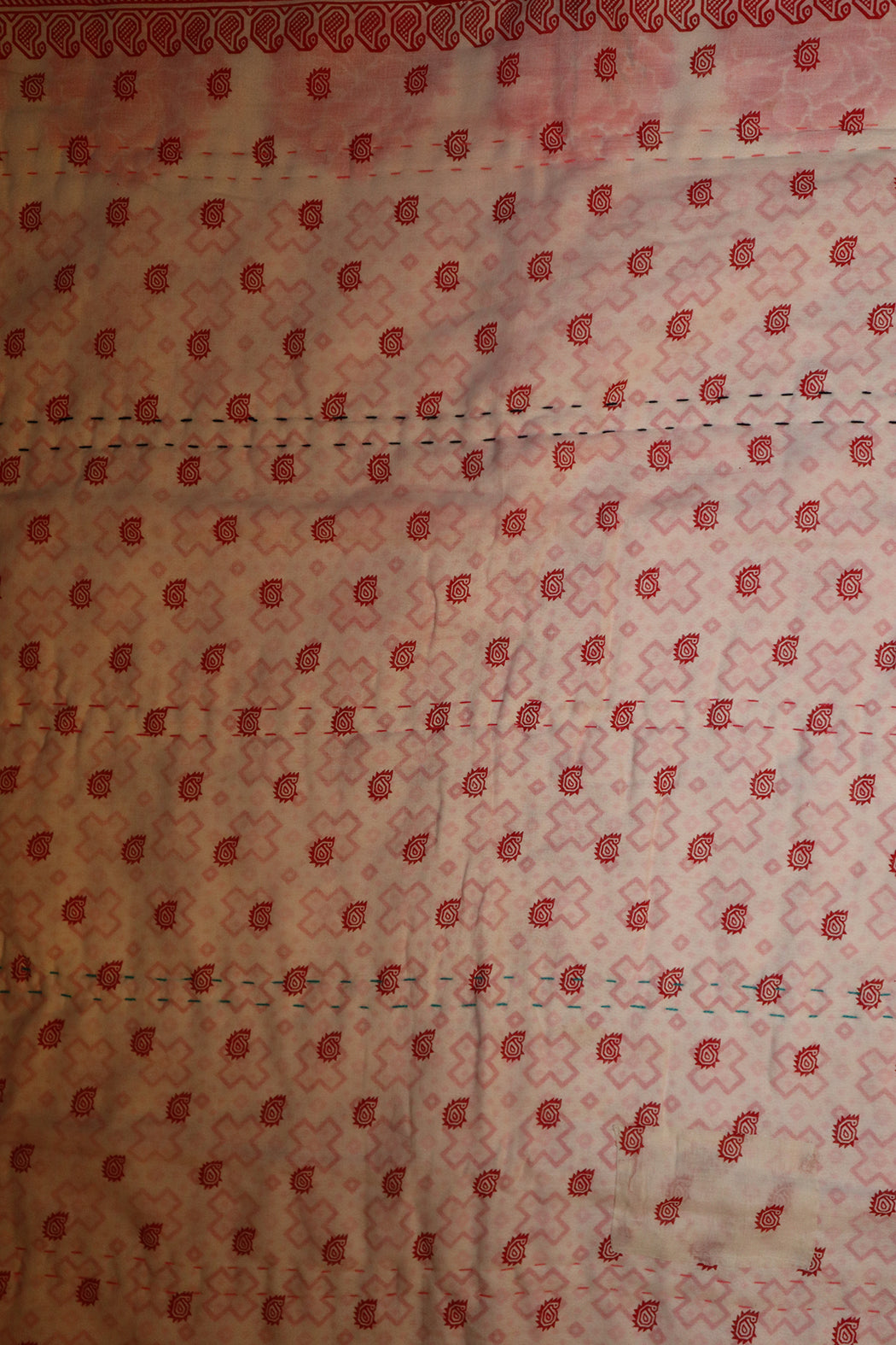 Vintage sari quilt , bomuld 140x100 cm