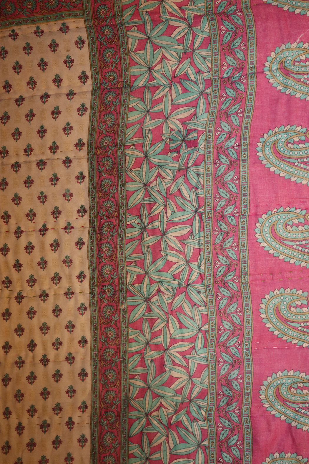 Vintage sari quilt , bomuld 140x100 cm