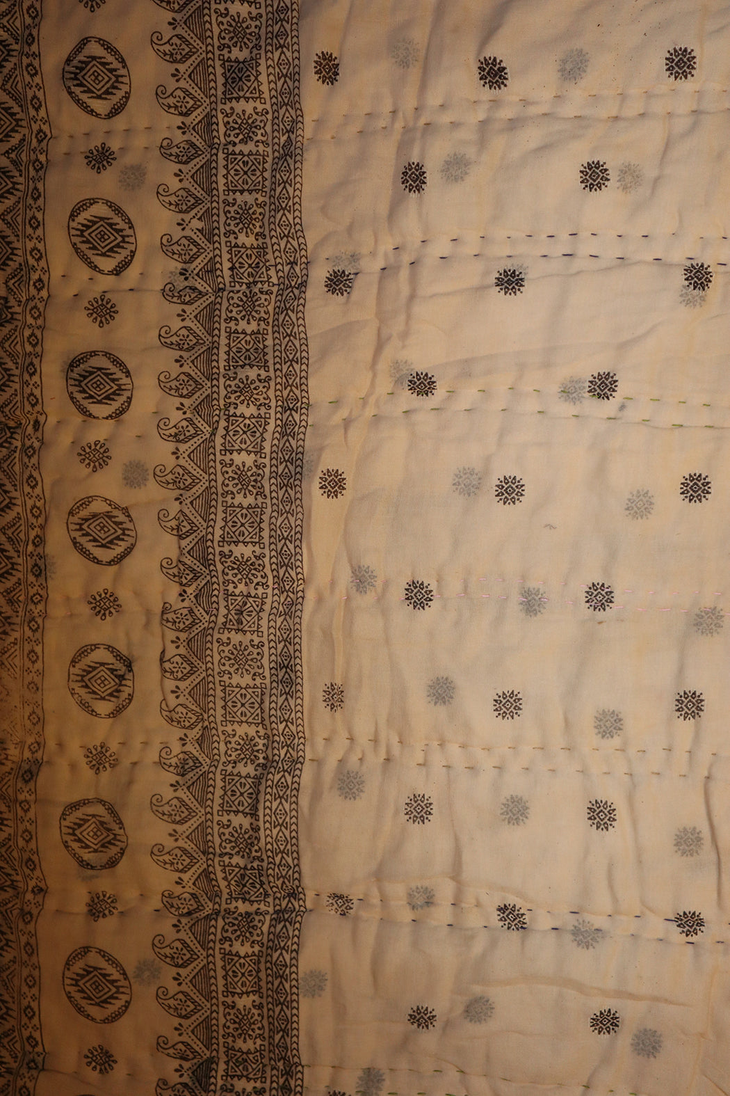 Vintage sari quilt , bomuld 140x100 cm