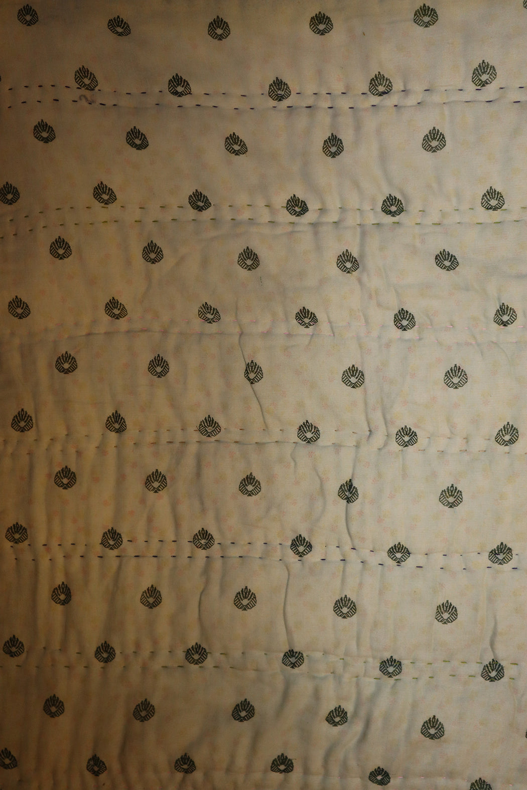 Vintage sari quilt, cotton 140x100 cm