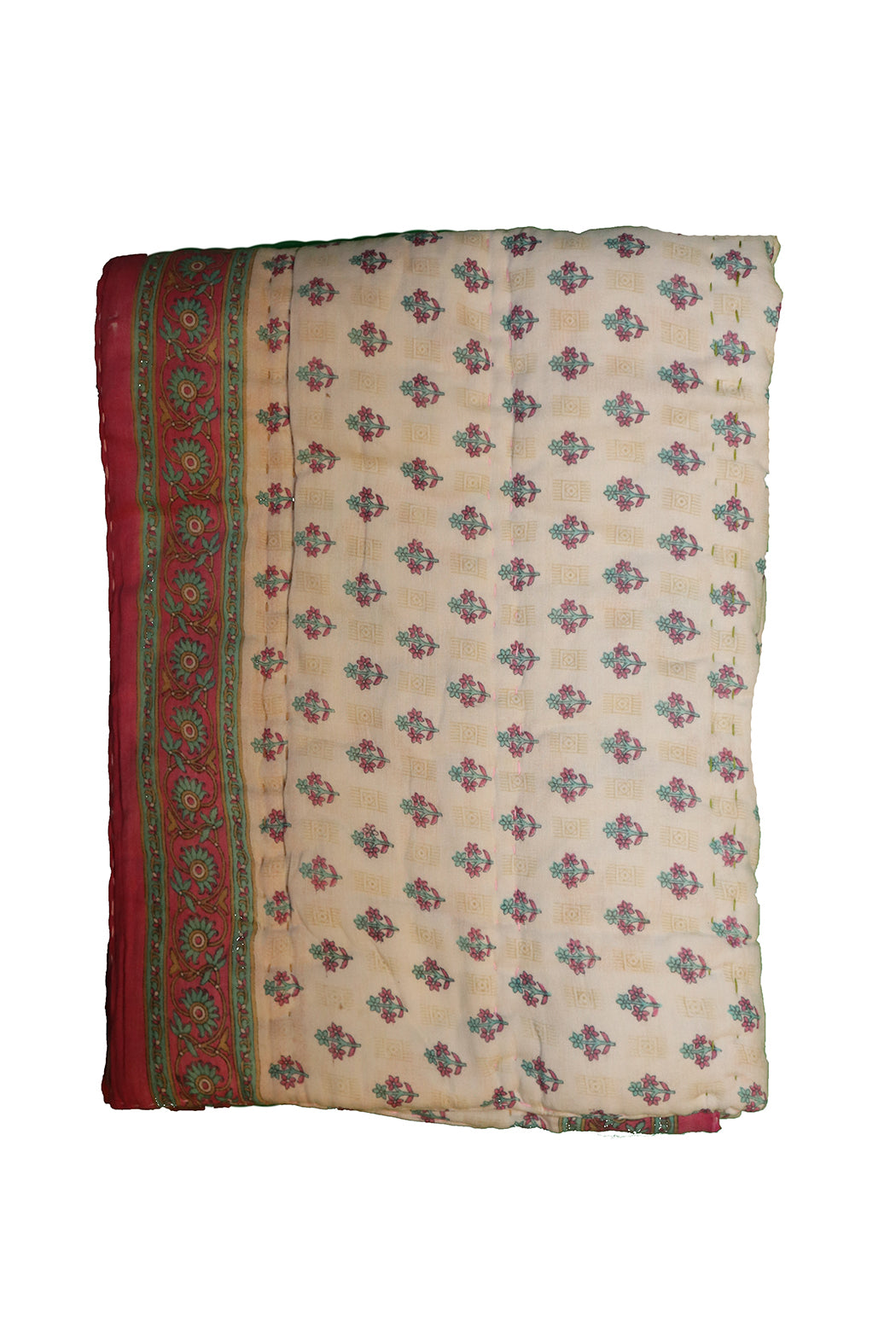 Vintage sari quilt , bomuld 140x100 cm