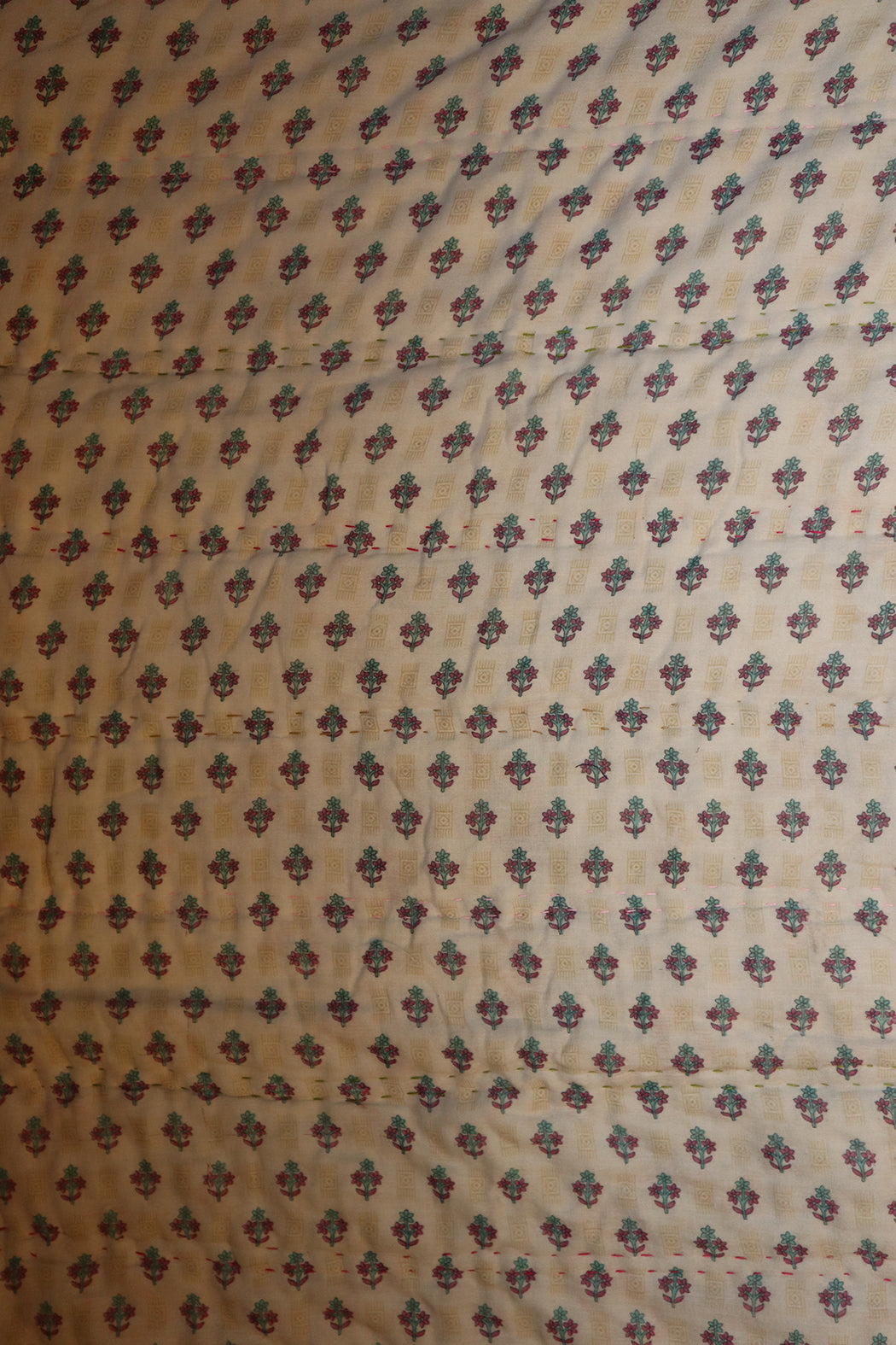 Vintage sari quilt, cotton 140x100 cm