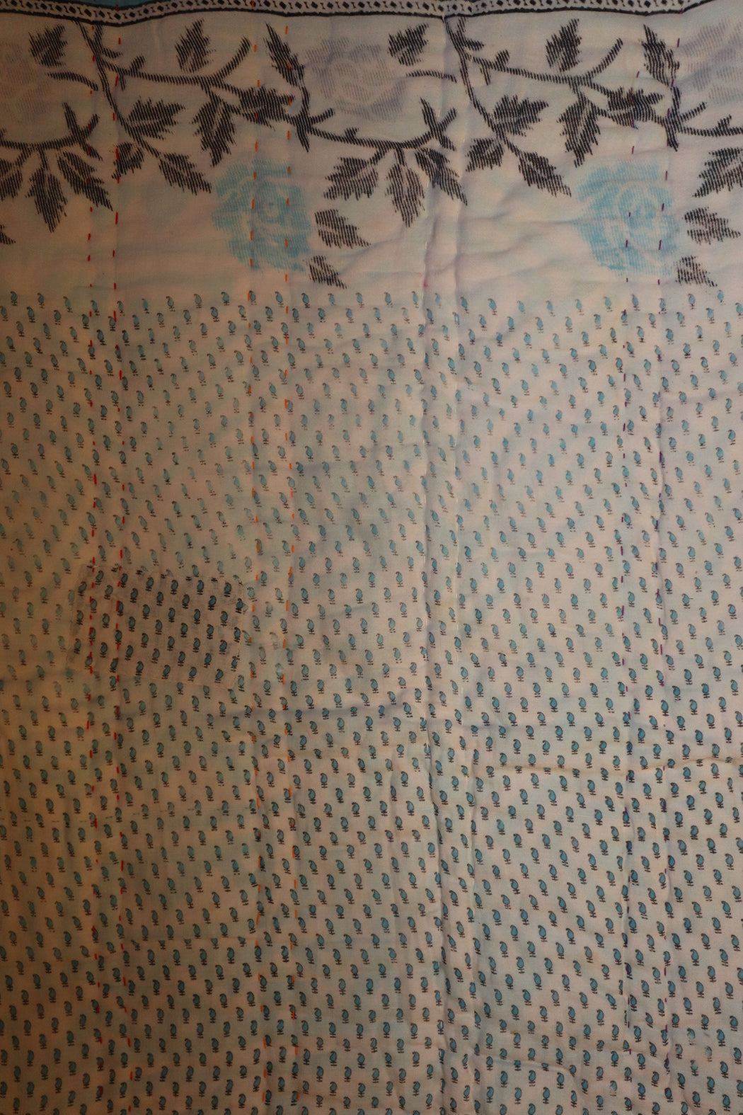 Vintage sari quilt, cotton 70x100 cm
