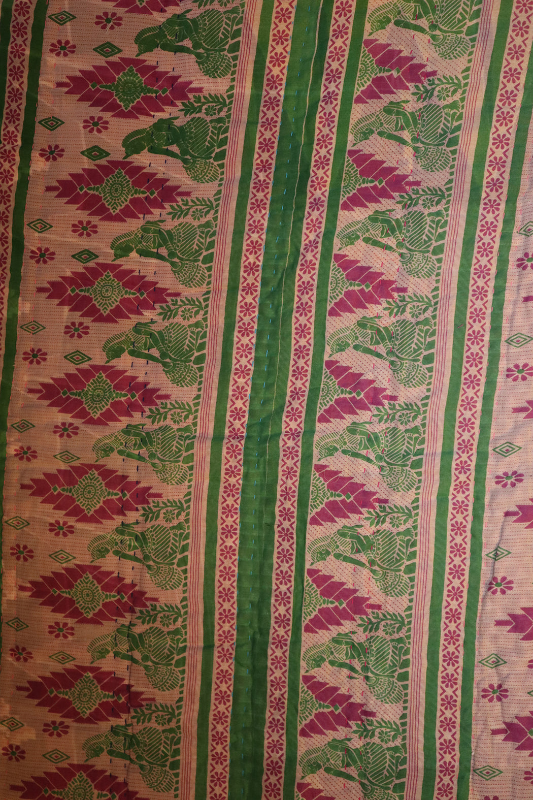 Vintage sari quilt , bomuld 70x100 cm