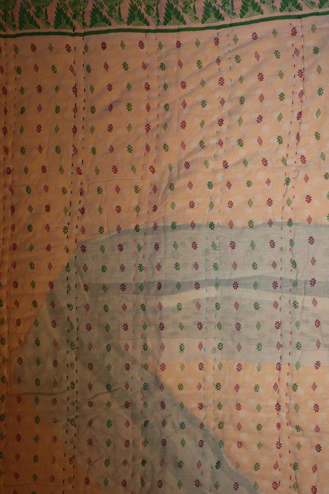 Vintage sari quilt , bomuld 70x100 cm