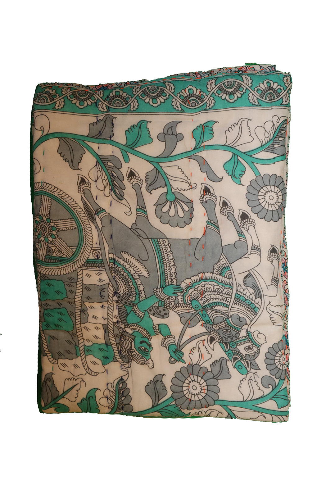 Vintage sari quilt , bomuld 70x100 cm