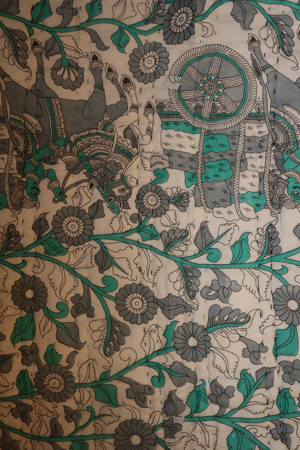 Vintage sari quilt , bomuld 70x100 cm