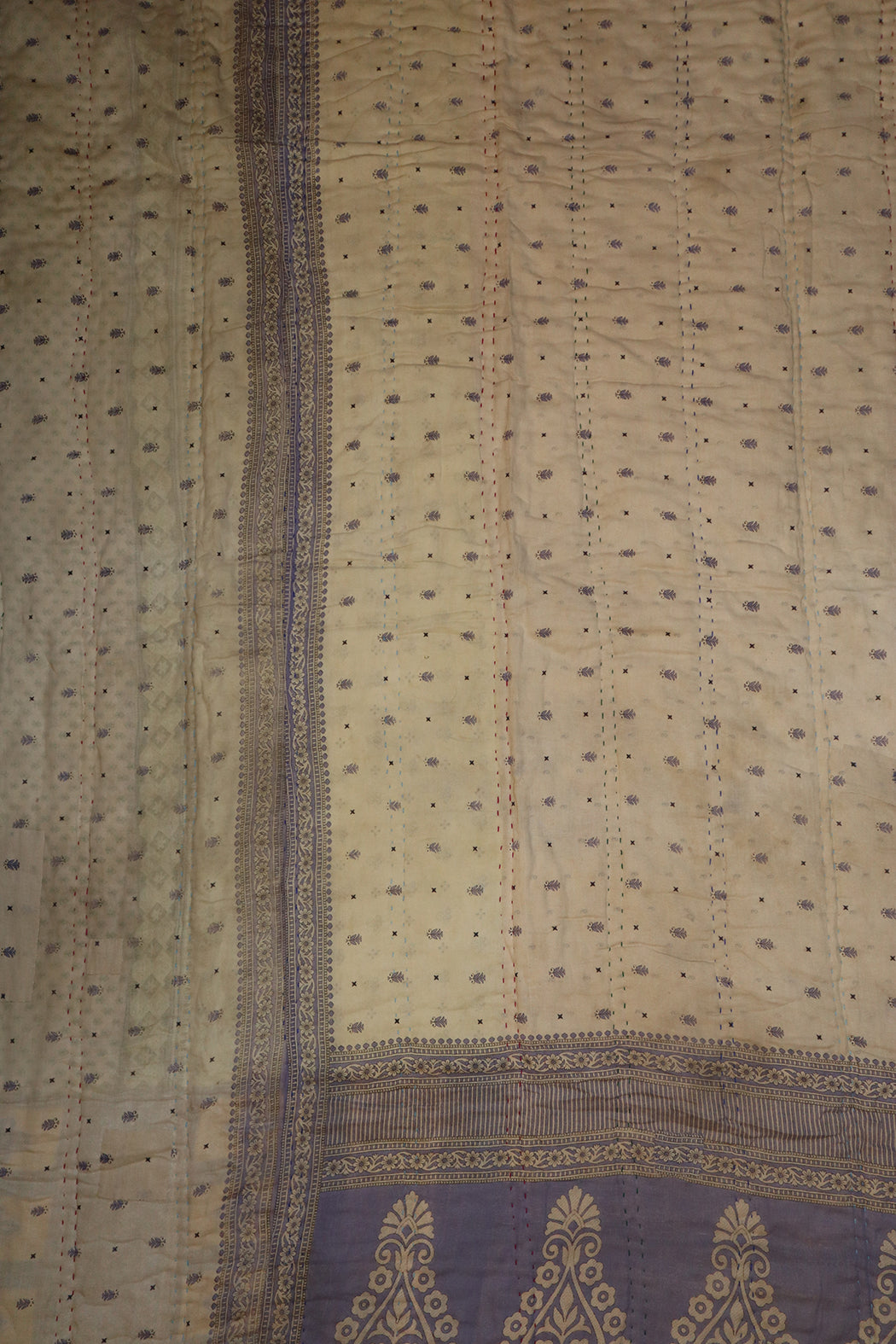 Vintage sari quilt , bomuld 140x200 cm