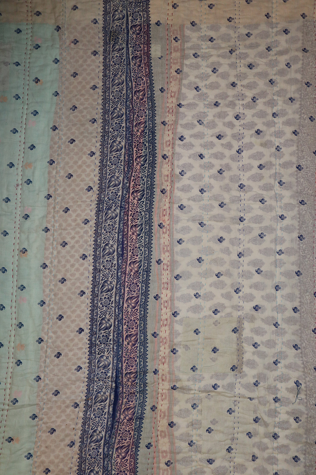 Vintage sari quilt, cotton 140x200 cm