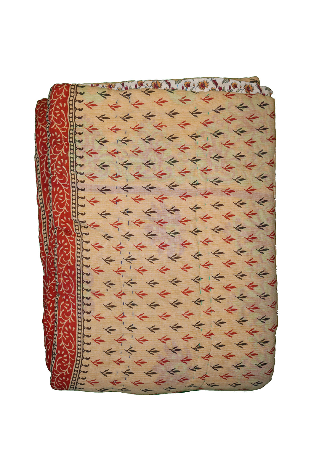 Vintage sari quilt , bomuld 140x200 cm