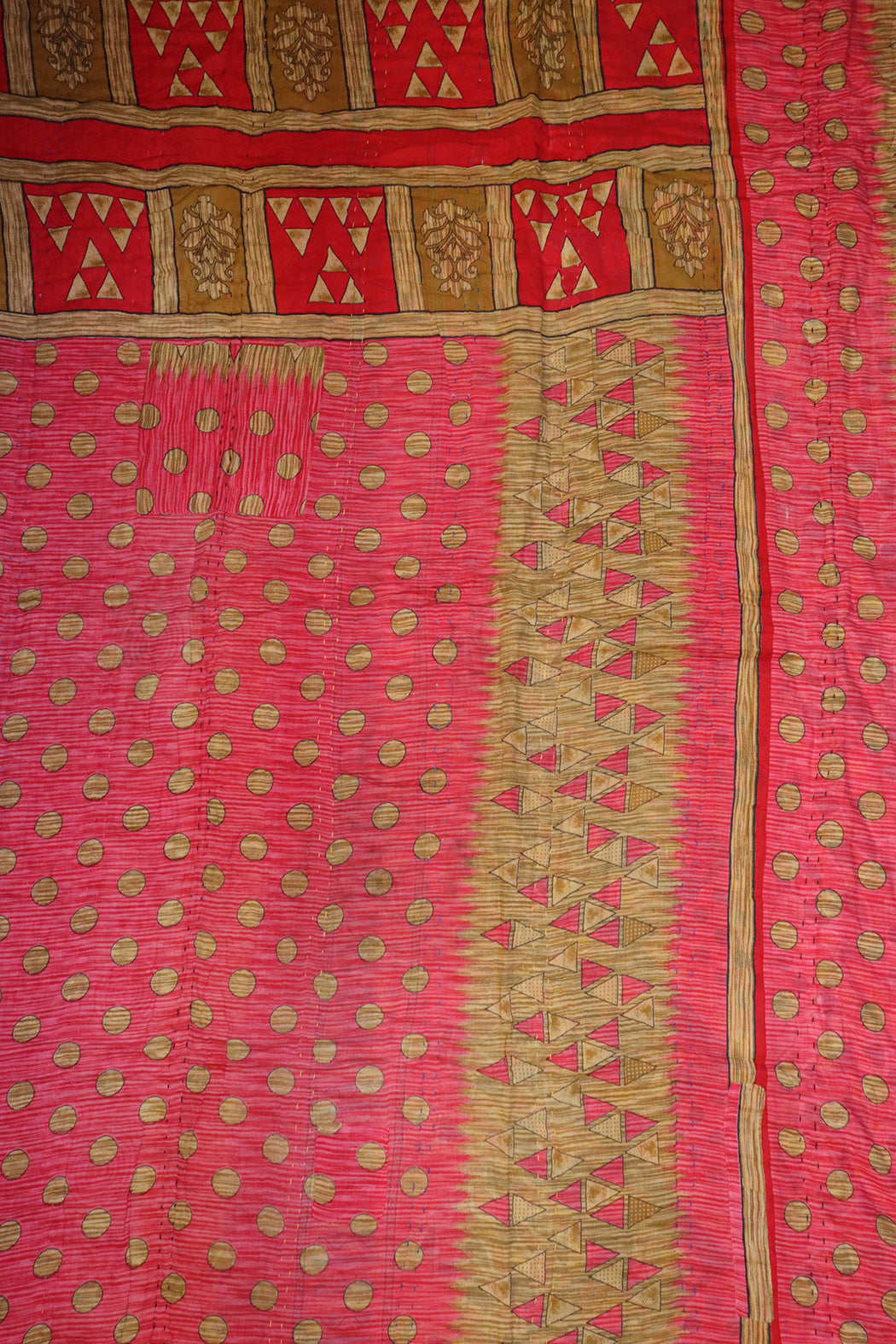 Vintage sari quilt , bomuld 140x200 cm