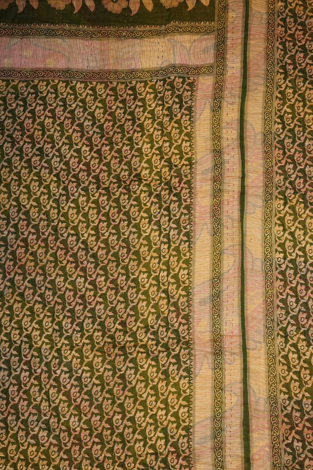 Vintage sari quilt , bomuld 140x200 cm