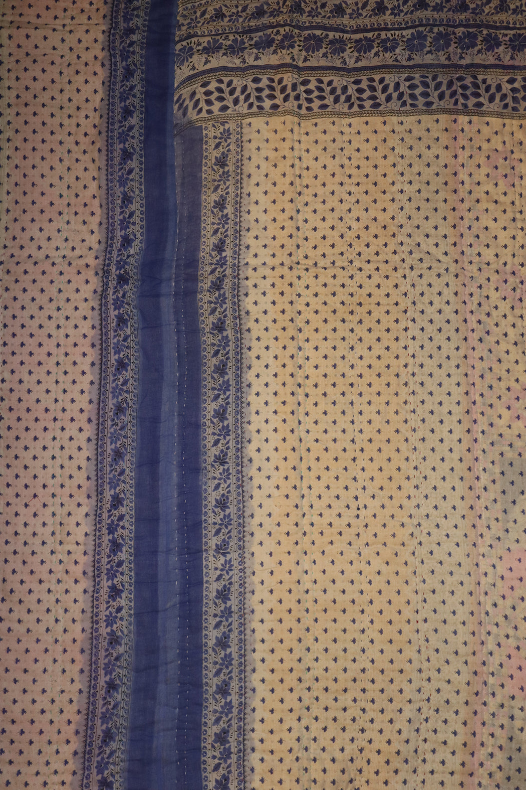 Vintage sari quilt , bomuld 140x200 cm