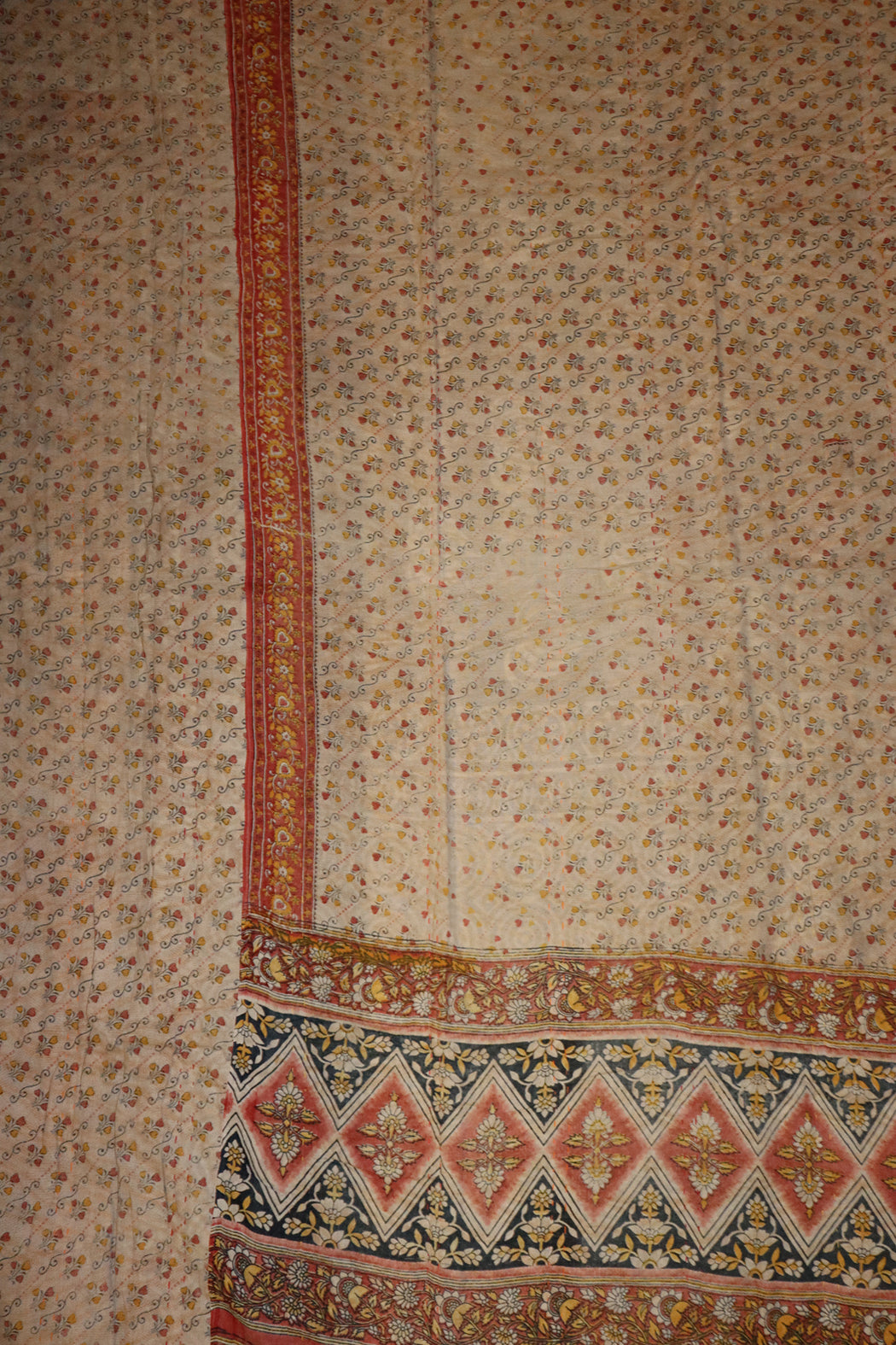 Vintage sari quilt , bomuld 140x200 cm