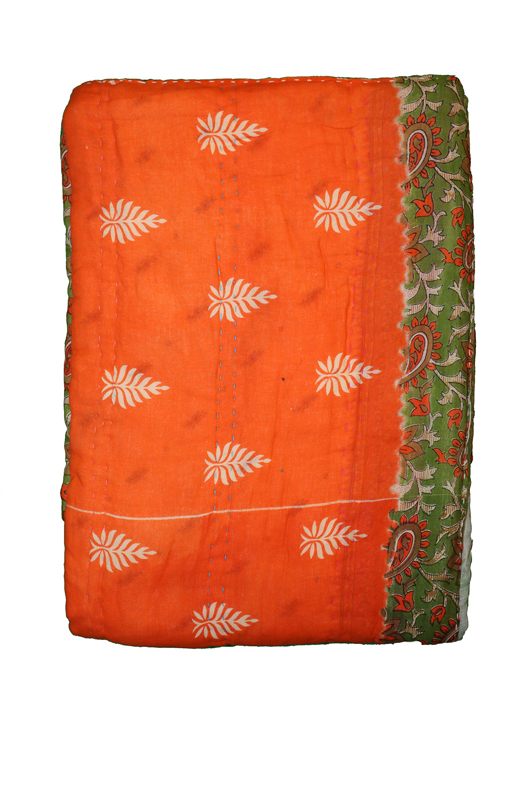 Vintage sari quilt , bomuld 140x200 cm