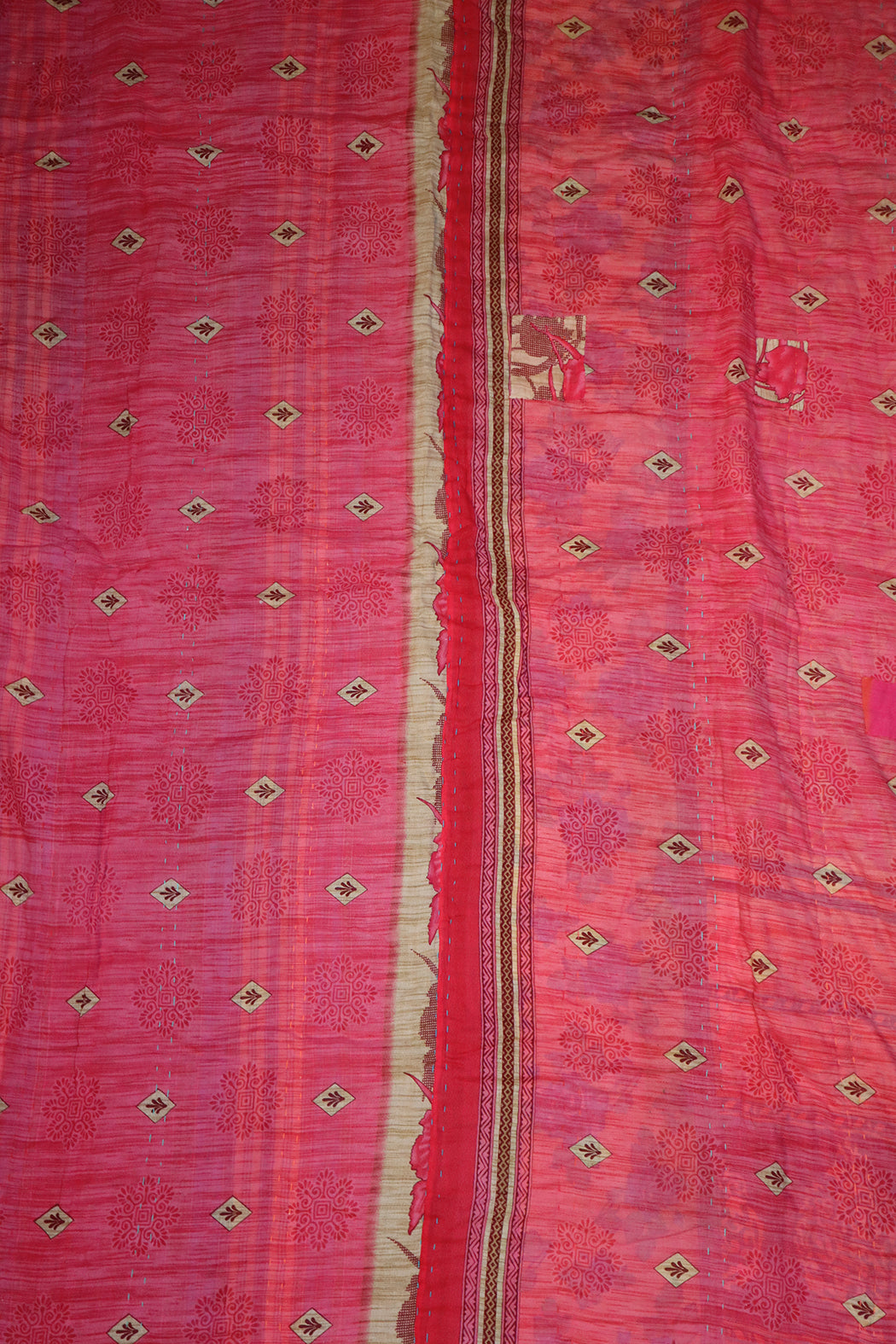 Vintage sari quilt , bomuld 140x200 cm