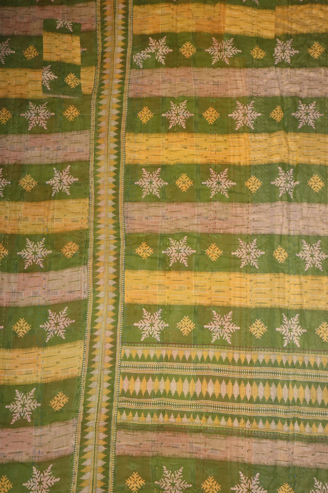 Vintage sari quilt, cotton 140x200 cm