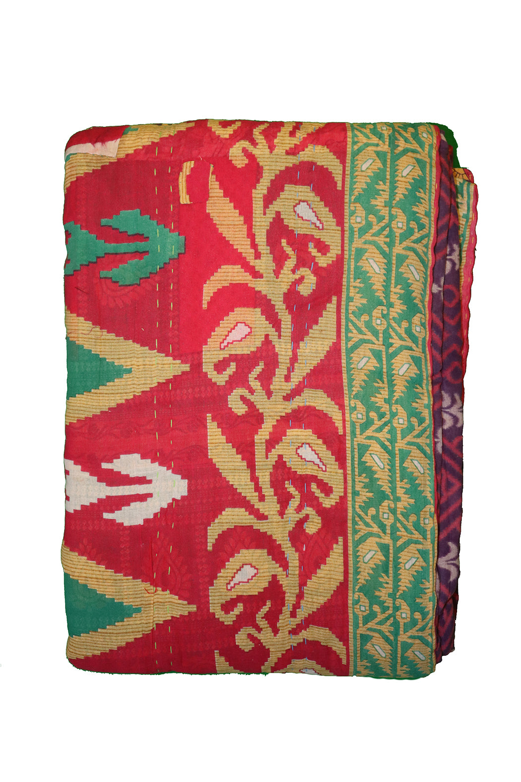 Vintage sari quilt , bomuld 140x200 cm