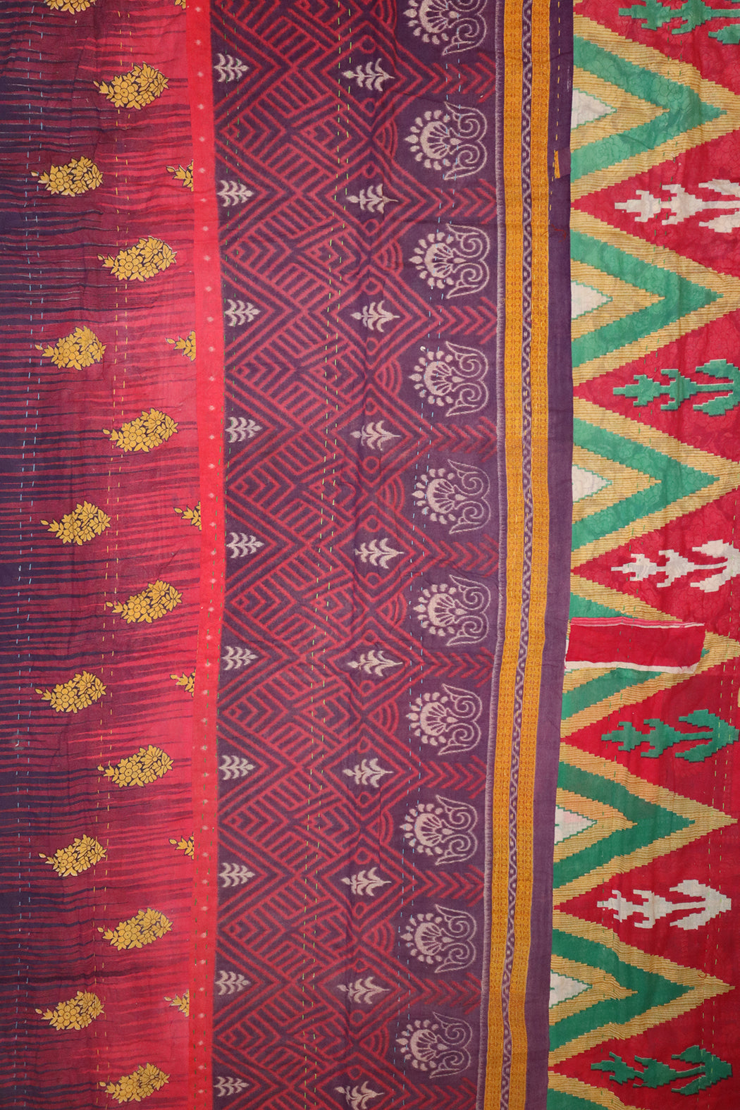 Vintage sari quilt , bomuld 140x200 cm