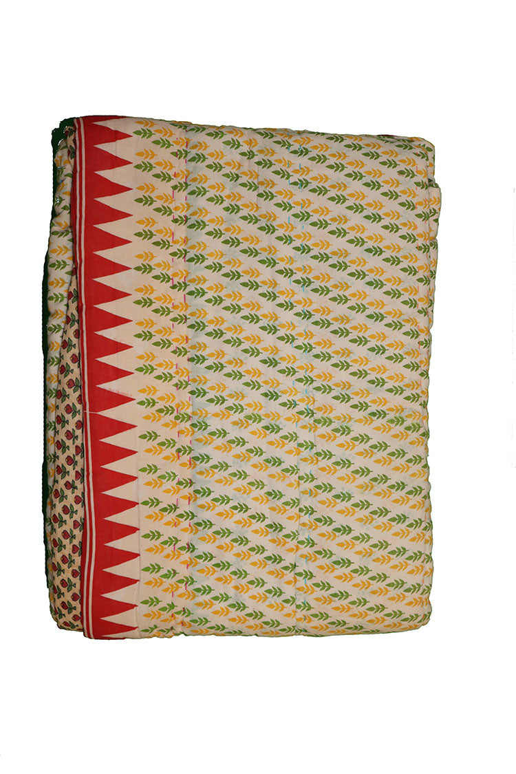 Vintage sari quilt, cotton 140x200 cm