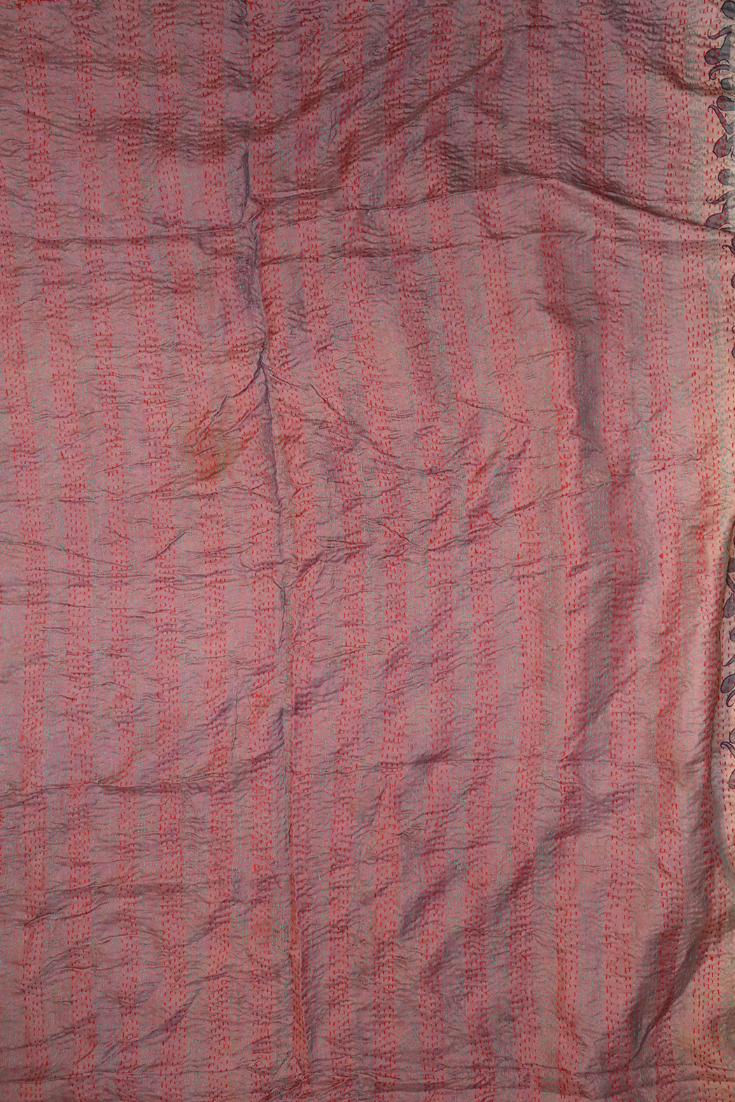 Sari kantha silk scarf 85*190 cm