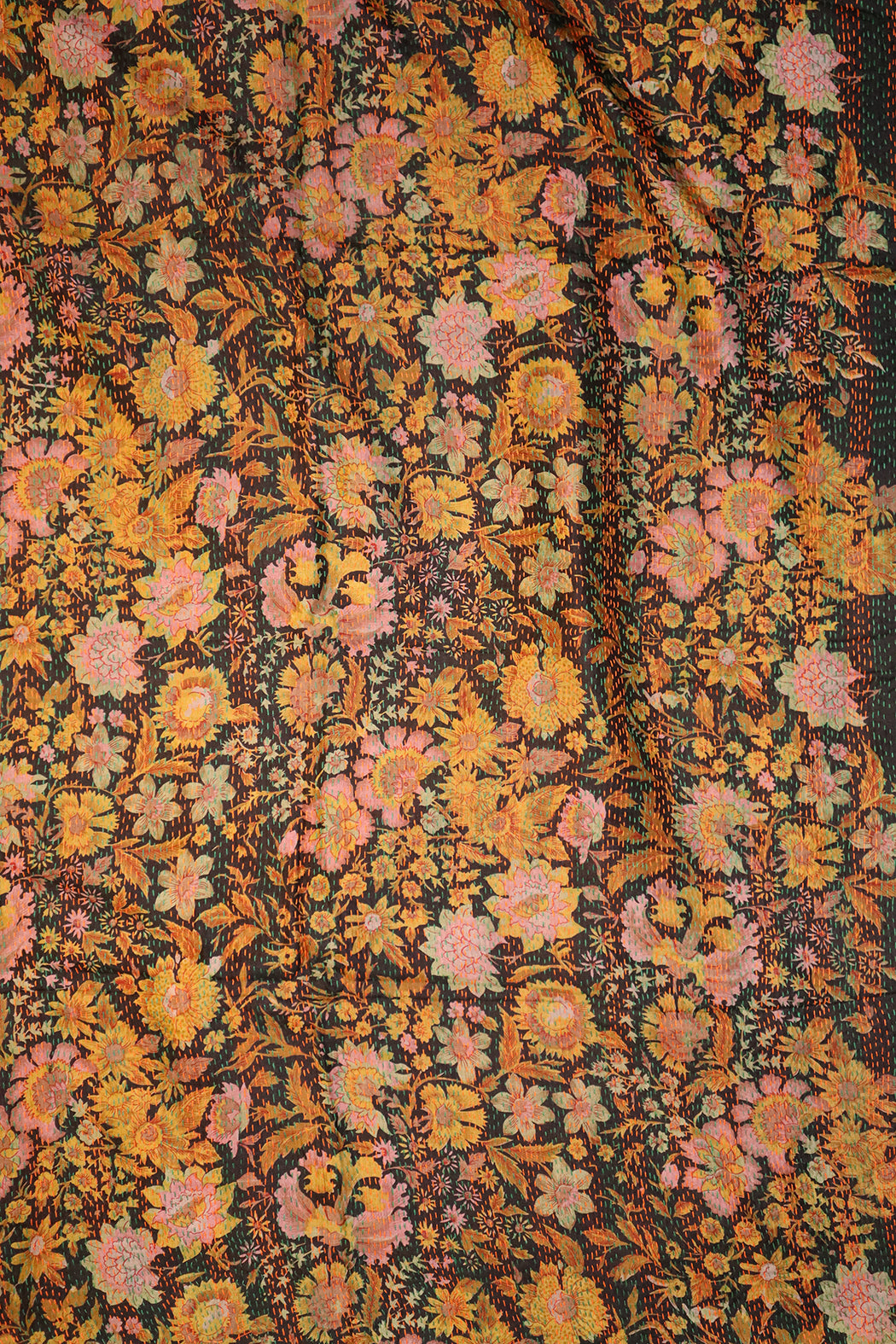 Sari-Kantha-Seidenschal 85*190 cm