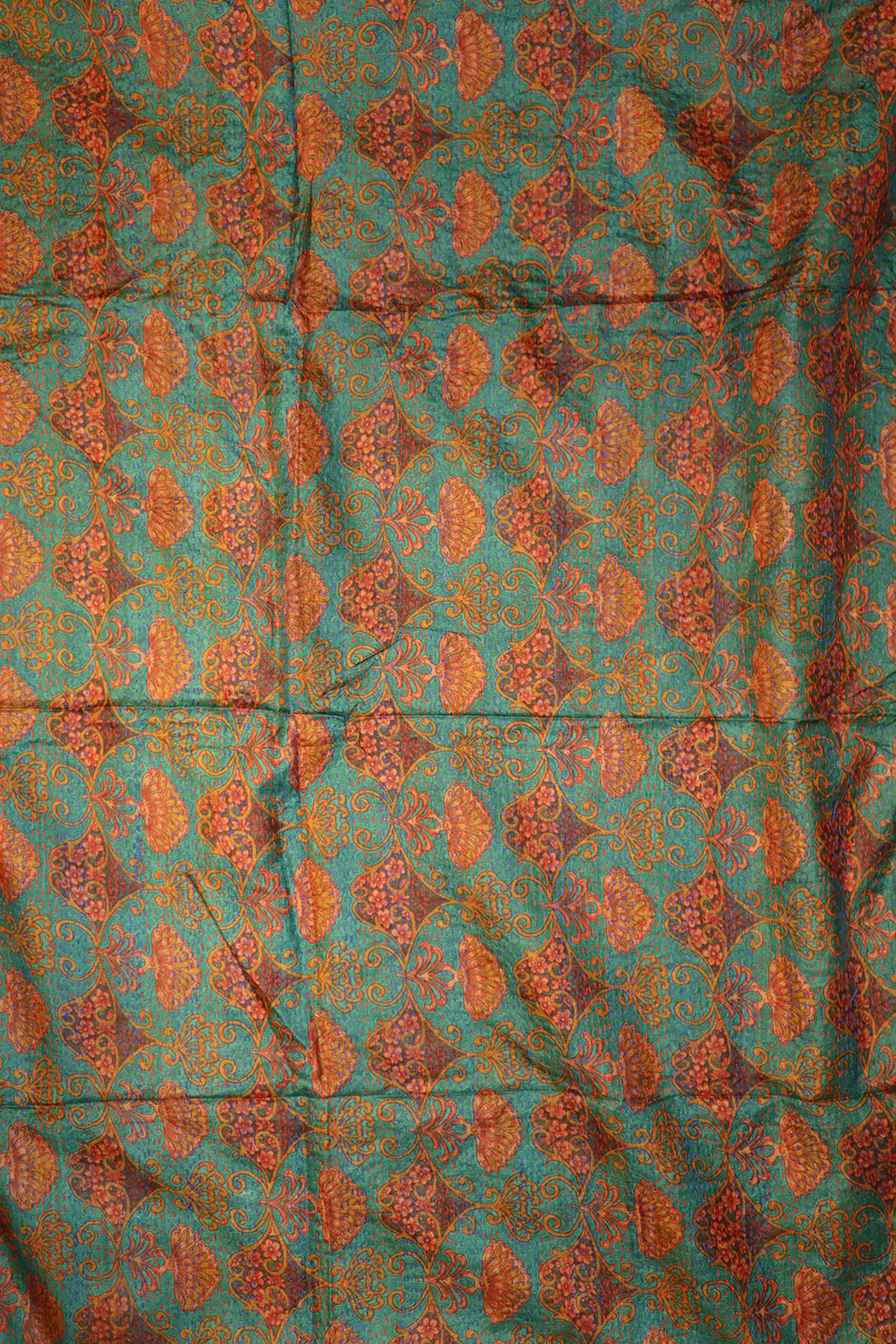 Sari-Kantha-Seidenschal 85*190 cm
