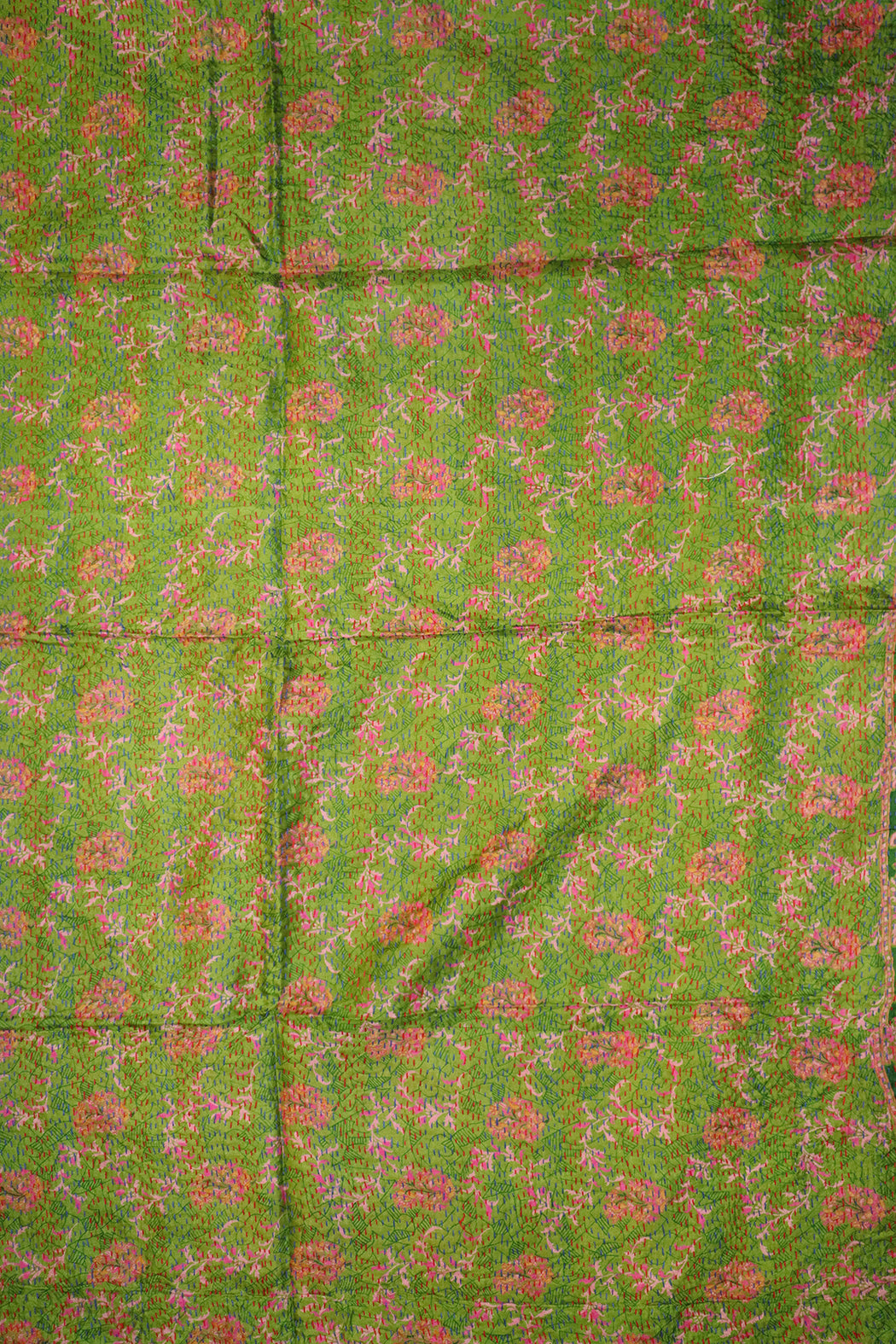 Sari-Kantha-Seidenschal 85*190 cm