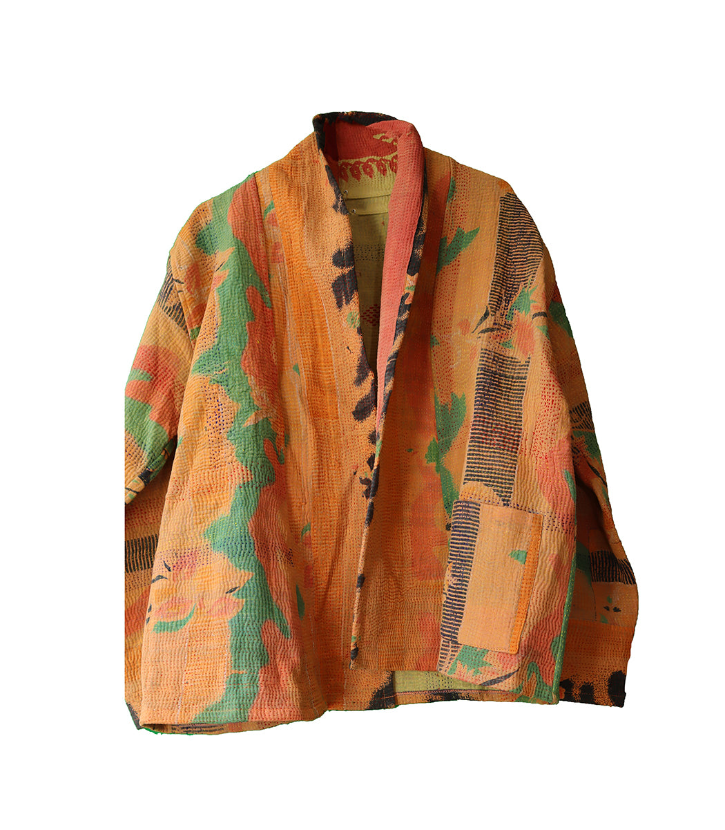 Ally kantha quilt jakke bomuld one size