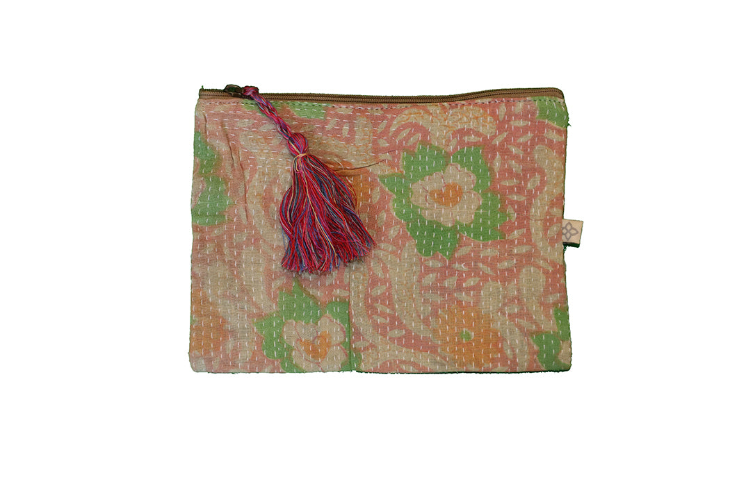 Kantha-Sari-Geldbörse 14*19 cm