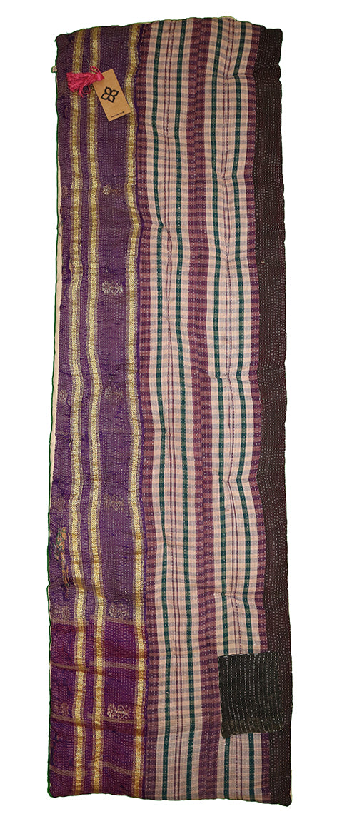 Kantha vintage bænkhynde 45*150 cm bomuld