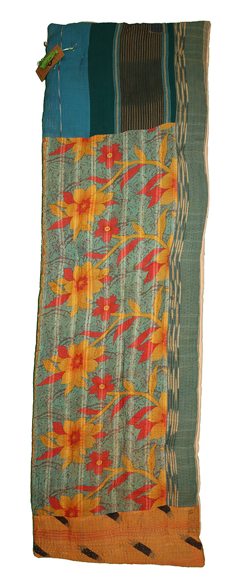 Kantha vintage bænkhynde 45*150 cm bomuld