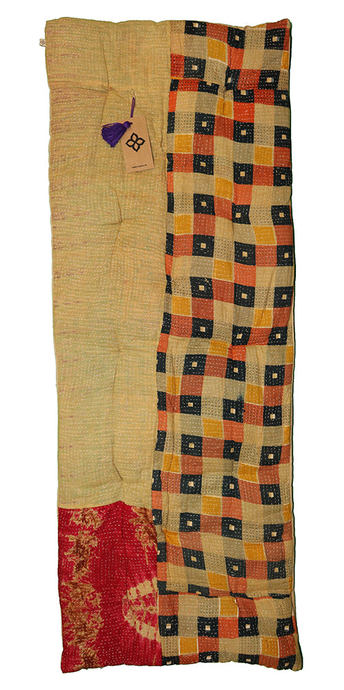 Kantha vintage bænkhynde 45*120 cm bomuld