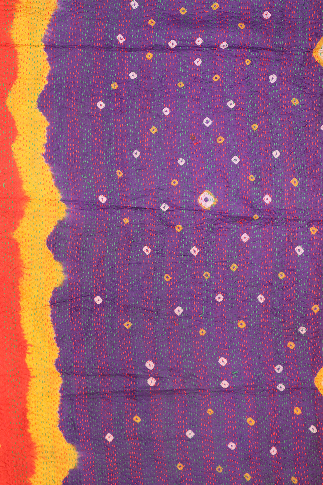 Sari kantha silk scarf 40*190 cm