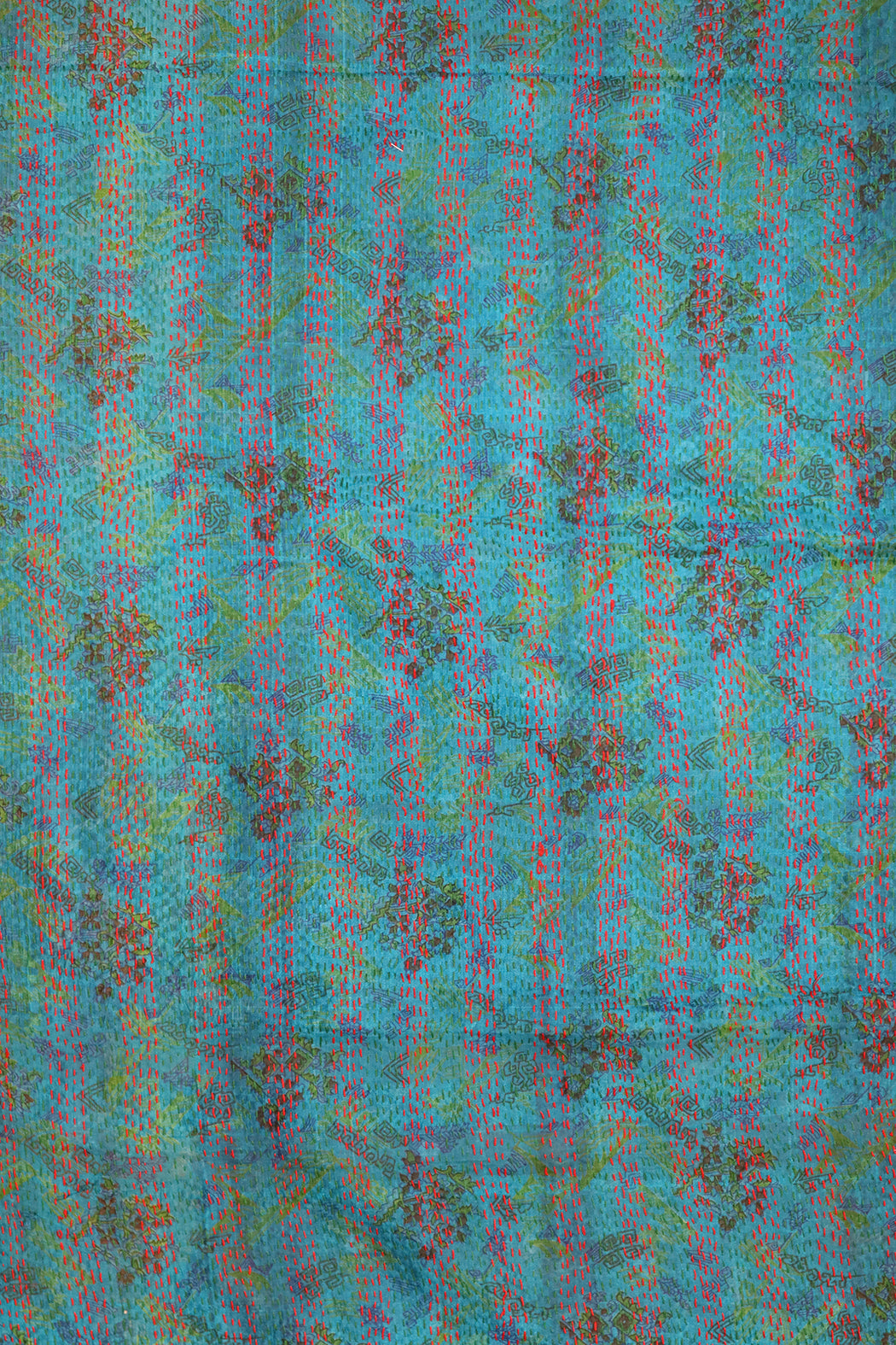 Sari kantha silk scarf 40*190 cm