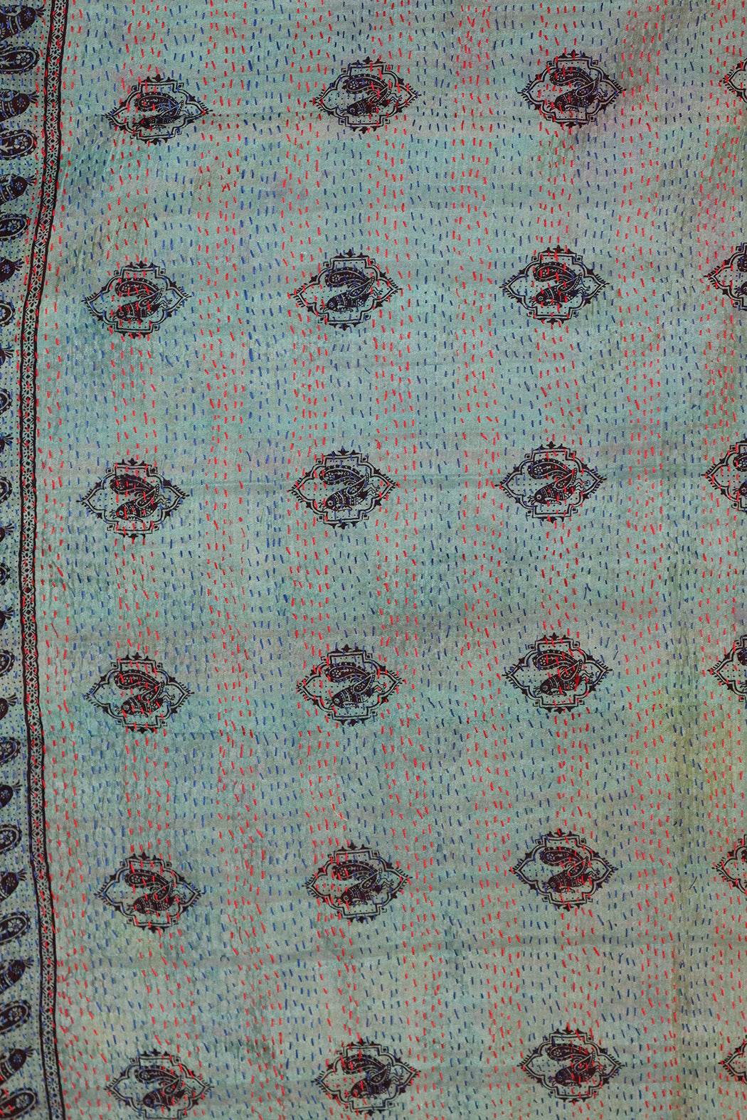 Sari-Kantha-Seidenschal 40*190 cm