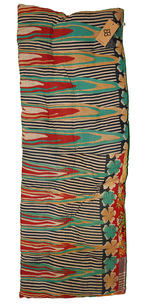 Kantha vintage bænkhynde 45*120 cm bomuld